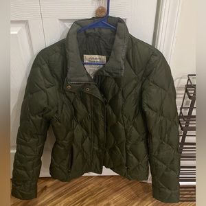 Green down jacket
